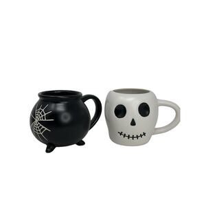 Hyde & Eek Skull Mug and Cauldron Mug - Halloween